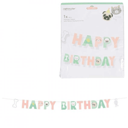 Happy Birthday Hund/Katze Girlande 180 cm