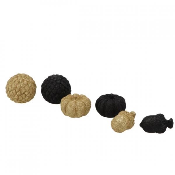 Statue Jingle gold/schwarz 6 cm 6fach sortiert