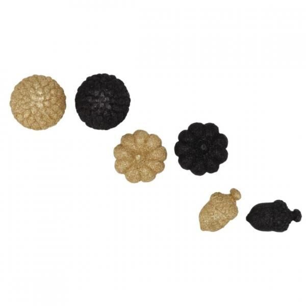 Statue Jingle gold/schwarz 6 cm 6fach sortiert