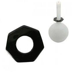Stjernsund Kerzenring Loua schwarz glänzend 5,5 cm