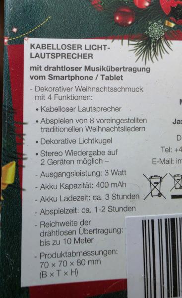 300 Stück SEG LED Weihnachtskugel mit Bluetooth
