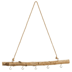 Deko Holz Stange zum Hängen mit Haken, ca.50cm