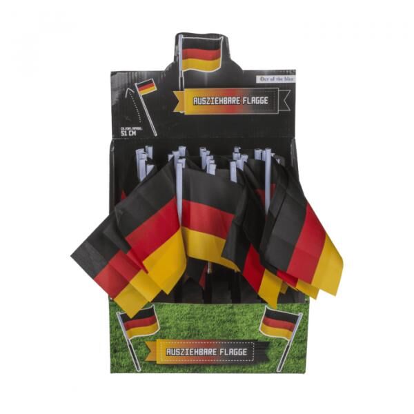 Deutschland Ausziehbare Flagge - 25er Display - 25 cm