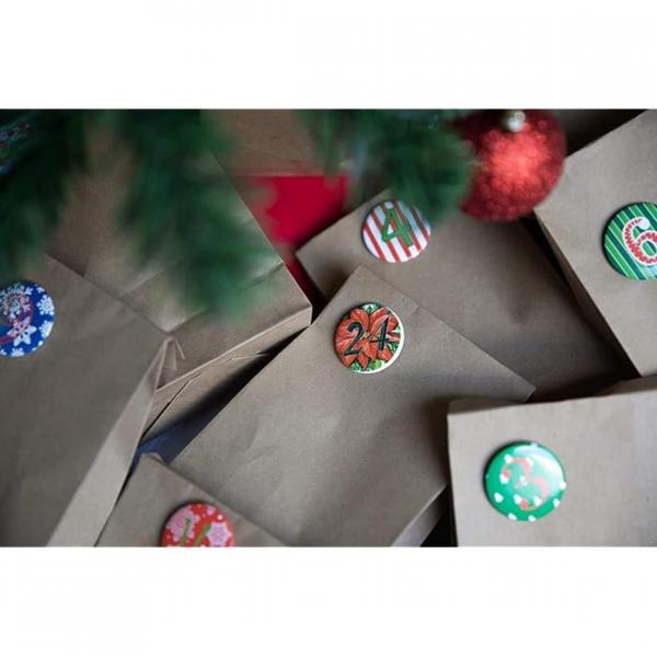 Knopf-Adventskalender 4 cm Satz von 24 VE 60