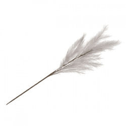 Künstliche Zweigfedern silbergrau 100 cm