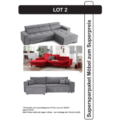 LOT2 Furniture Upholstered Furniture Set Corner Sofas Couches 