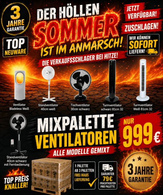 Mixpalette Neuware A Ware Ventilatoren Ventilator Standventilator Tischventilator Stand Tisch Ventilator