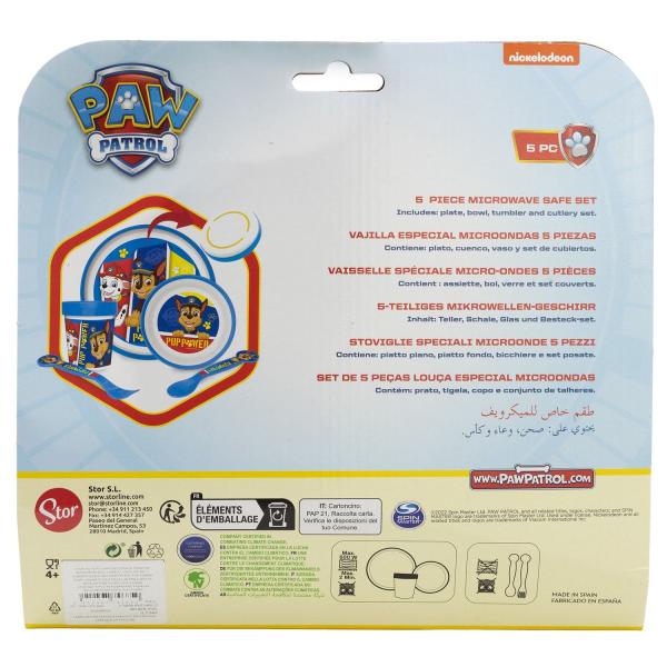 Paw Patrol Pup Power - Rutschfestes 5-teiliges Premium Fr&uuml;hst&uuml;cks-Set