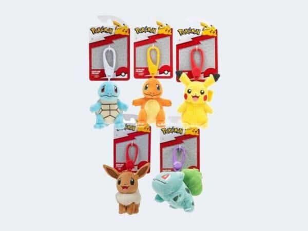 Pokemon Pl&uuml;sch Clip-on Anh&auml;nger sortiert