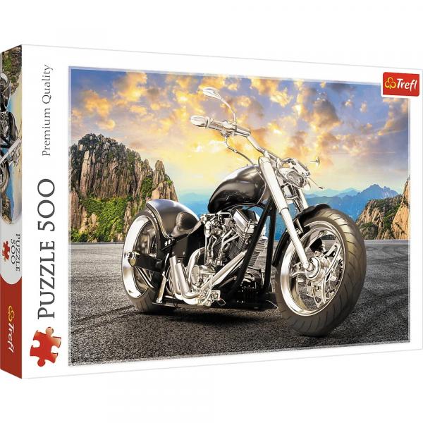 Schwarzes Motorrad - Puzzle 500 Teile