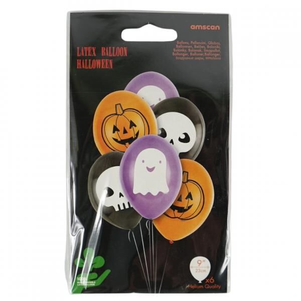 Amscan Luftballons Halloween 23 cm 6 Stück