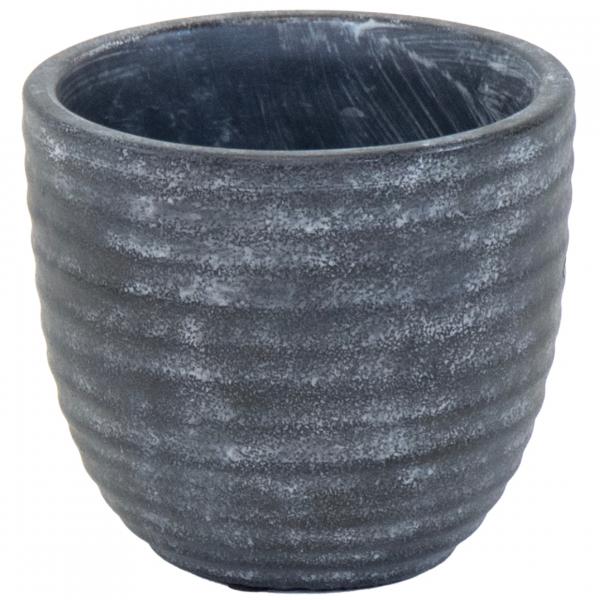 Blumentopf Turner Ei grau 18 cm