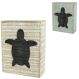 Dekorativer Holzblock Schildkröte blau/weiß 15 cm 2 Stück sortiert