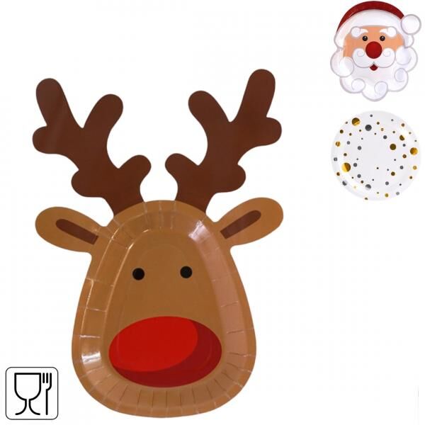 Einwegteller Holiday Papier 3 sortiert 3er Set