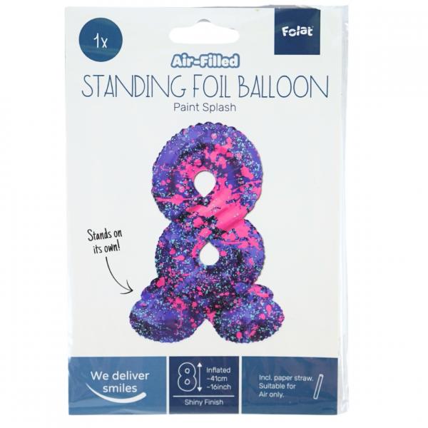 Folat Folienballon stehend 9 Paint splash 41 cm