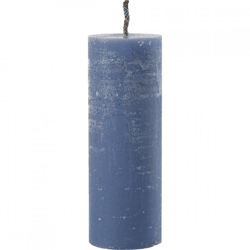 J-Line Stumpenkerze für den Außenbereich, blau, 10 x 28 cm