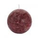 (R) Spaas Globus Kerze weinrot 8 cm