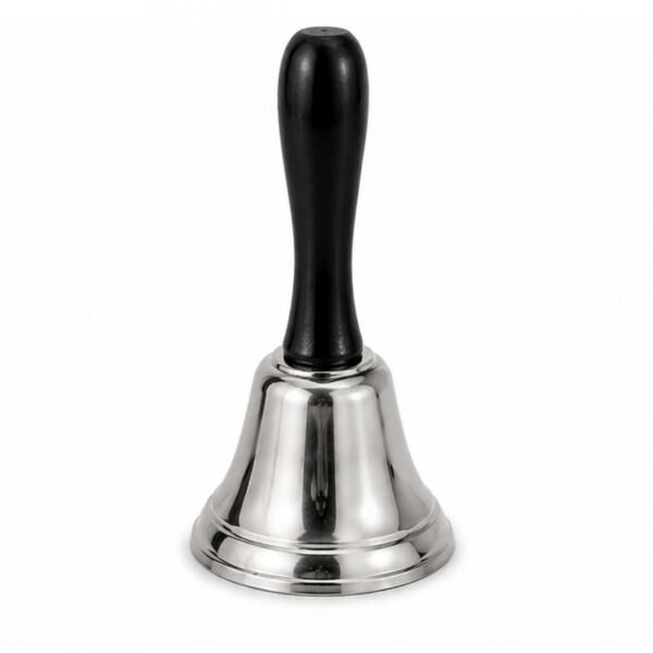 Relaxdays Tischglocke Silber 12,5 cm