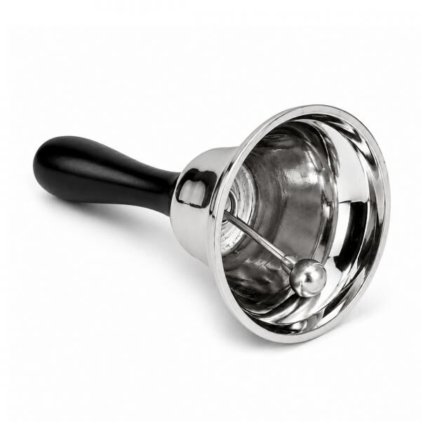 Relaxdays Tischglocke Silber 12,5 cm