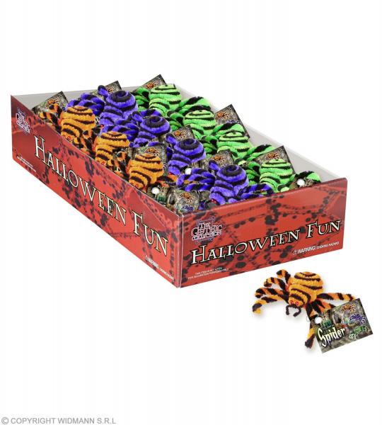 12 SPINNEN 15 cm - in Displaybox- 3 Farben sortiert