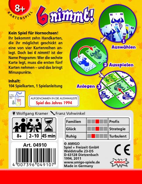 Amigo 04910 - 6 takes! - card game