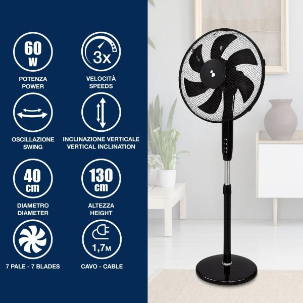 Beper Standventilator 40 cm (7 Flügel)