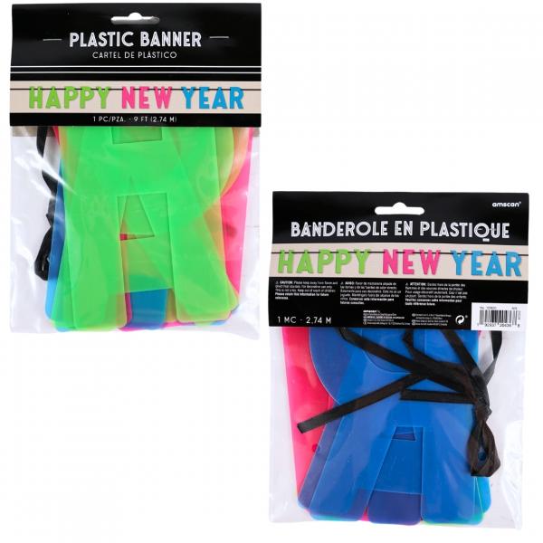 Briefband Frohes Neues Jahr neon 274 cm