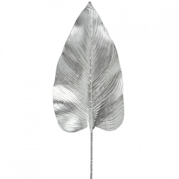 HBX Kunstzweig Strelitzia silber 100 cm