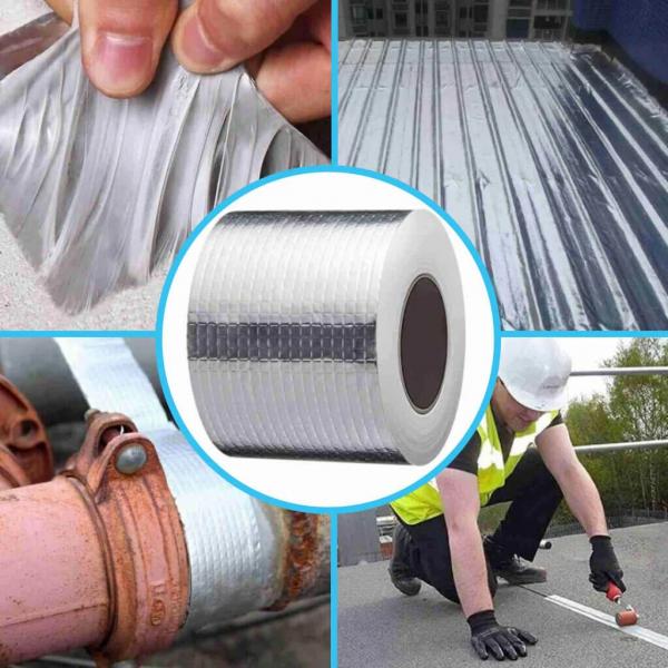 HerculeBind Professional – wasserfestes Butylband – 3 m x 10 cm x 1,2 mm – industrietaugliches Dichtungsband für Dächer und Rohre