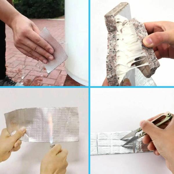 HerculeBind Professional – wasserfestes Butylband – 3 m x 10 cm x 1,2 mm – industrietaugliches Dichtungsband für Dächer und Rohre
