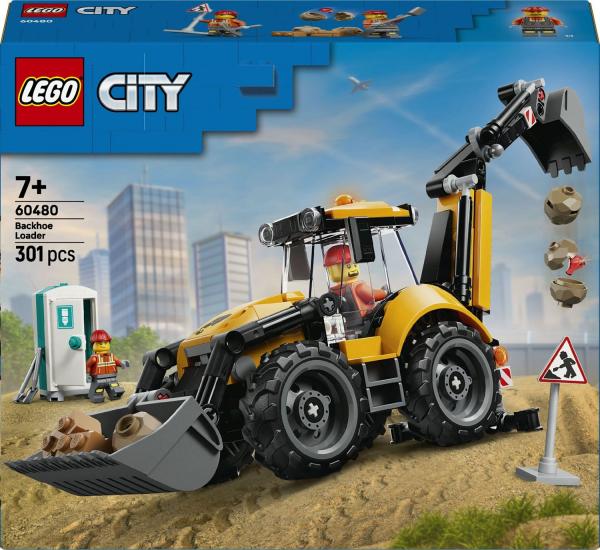 LEGO&reg; 60480 City Fahrzeuge - Gelber Baggerlader (301 Teile)