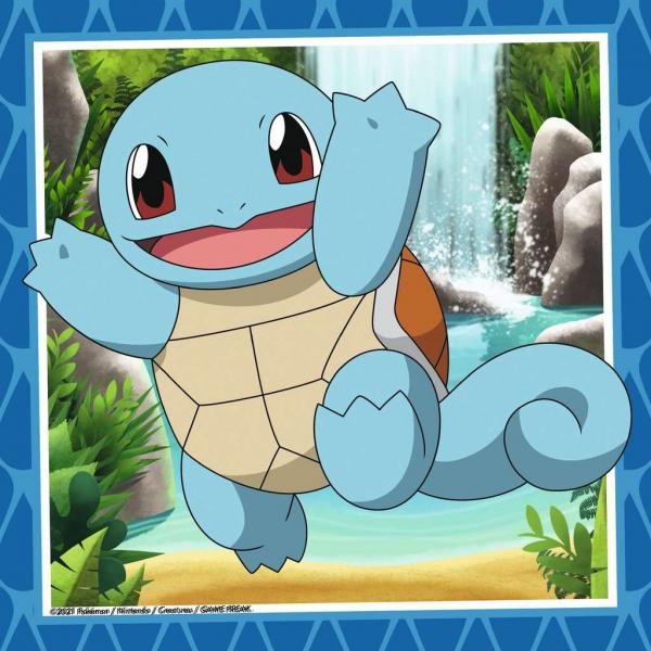 Pok&eacute;mon - Puzzle 3 x 49 Teile - Glumanda, Bisasam und Schiggy