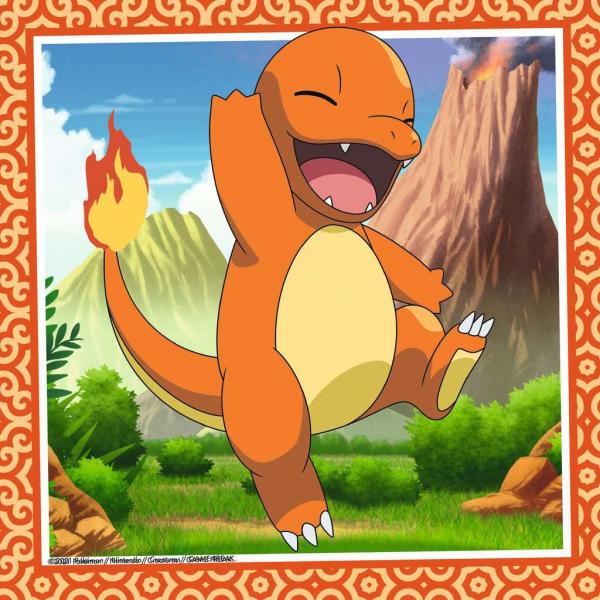 Pok&eacute;mon - Puzzle 3 x 49 Teile - Glumanda, Bisasam und Schiggy
