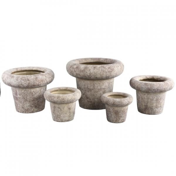 PTMD Blumentopf Relandi L grau 31 cm