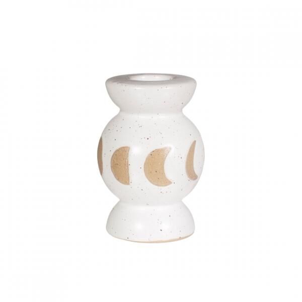 Sass & Belle Kerzenhalter Moon Phases weiß 8 cm