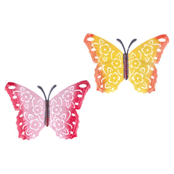 Wall decoration butterfly, colorful, 2/s, large, ca.40cmB