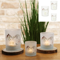 Wind light Glück moment, set of 3, ca.10x12,5cmH