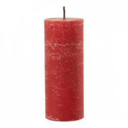 J-Line Stumpenkerze für den Außenbereich, rot, 10 x 25 cm