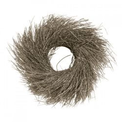 Champagne-colored glitter sisal wreath, 32 cm