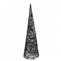 Countryfield kerstkegel Lille LED op batterij zwart 60 cm
