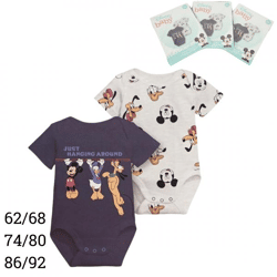 Disney Baby Strampler Mickey Mouse 2 Stück 3 sortiert