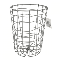 Drahtkorb modern rund grau 20 cm
