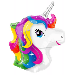 Foil balloon unicorn head small Supershape
