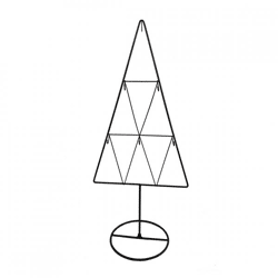 Christmas tree with hooks metal black 61 cm
