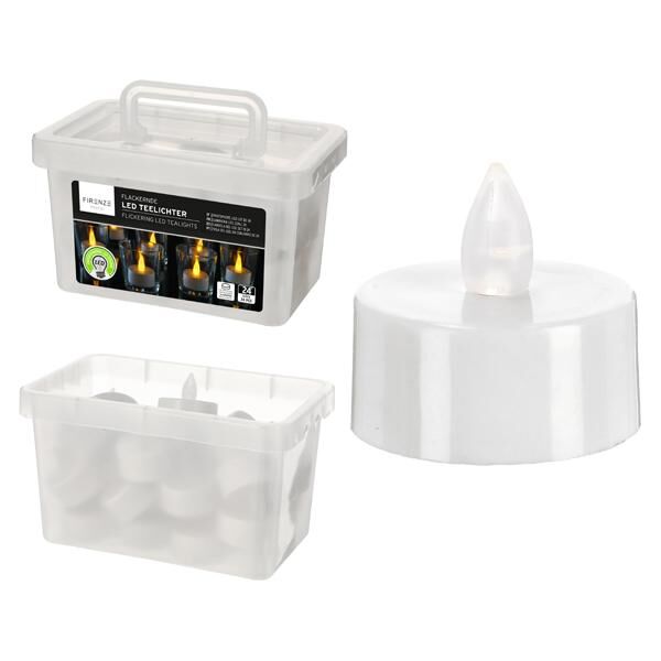 LED Teelicht, 24er Box, wei&szlig;