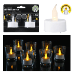 LED tea light, set of 2, white