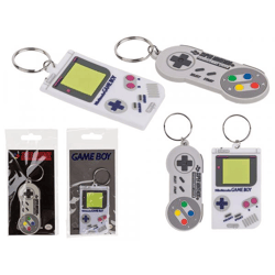 Nintendo-Controller - Metall-Schlüsselanhänger 2-fach sortiert - 7 cm