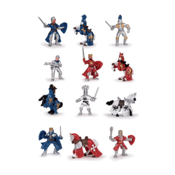 Papo 33022 - Mini PLUS Ritter (Kunststoffbehälter, 12 Stück) - Spielfigur
