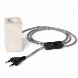 Annas Collection Tischlampe E27 Beton grau 11 cm
