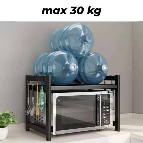 Ausziehbares Küchenregal MagicRack BLACK – Großhandel: Regal für Mikrowelle und Küchenutensilien